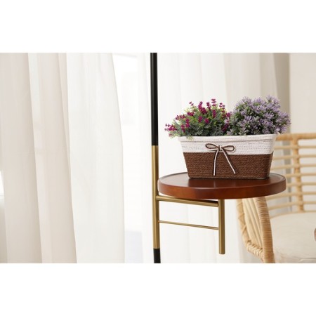 Kashpo for flowers wicker "bow", 23.5 × 12.5 × 10.5 cm, rectangle, color mix-9