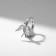 Piercing in the ear (Helix) “Swallow”, D = 8 mm, silver color