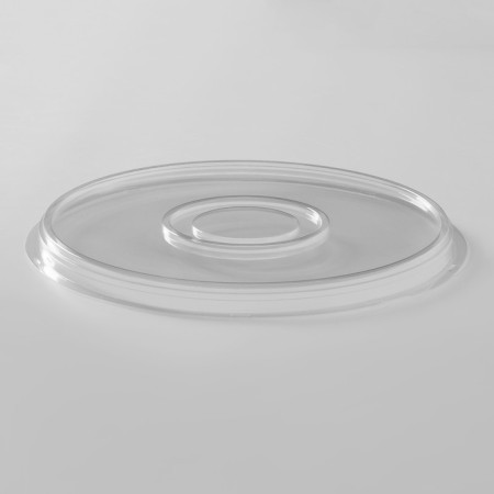 The plastic disposable lid to the menage, d = 26 × 4.2 cm, round, 110 pcs/pc, the color is transparent