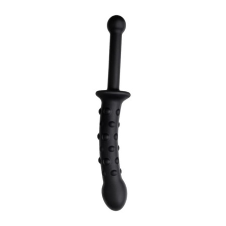 Fallomitator Bilateral Toyfa PopoPo Pleasure, silicone, black color, 24.5 cm-1