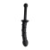Fallomitator Bilateral Toyfa PopoPo Pleasure, silicone, black color, 24.5 cm