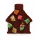 Milk chocolate with gingerbread house