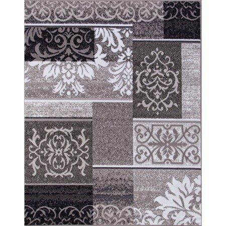 Rectangular carpet Merinos Silver, size 250x400 cm, Gray color