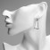 Earrings metal xuping triangle, silver color