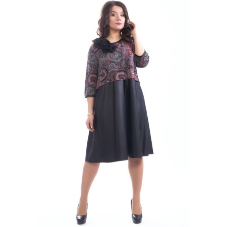 Female dress, size 56, black color-1