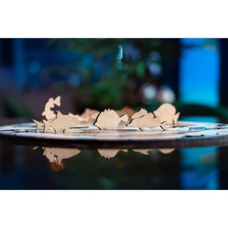 Wooden, figured puzzle Ewa. Koi carps (fish)-6