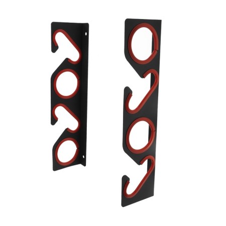 Holder for safe storage of fishing rods, wall-flowing, black-8