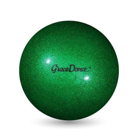 The ball for rhythmic gymnastics Grace Dance, D = 18.5 cm, emerald color with brilliance-1