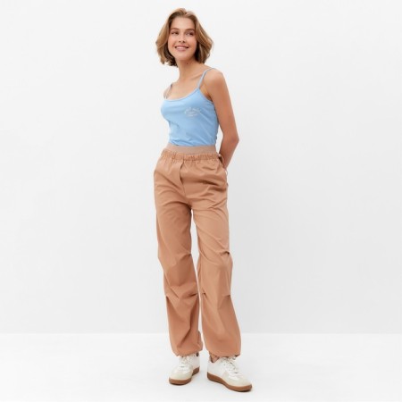 Cargo Pants Women's Minaku: Casual Collection Beige Color, Rr. 48-1