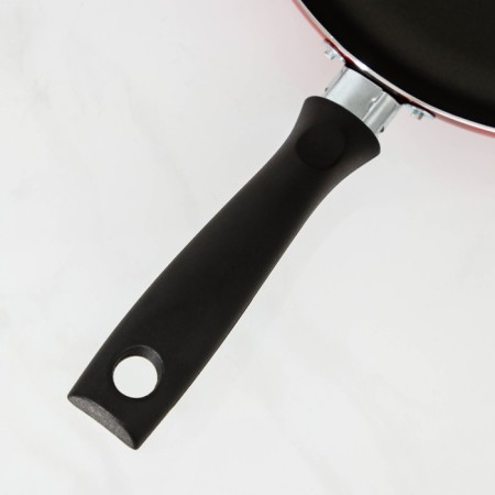 Pan Blaze, d = 28 cm, glass cover, anti -stick coating, red color-3