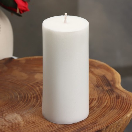 Candle-cylinder smooth, 5x10 cm, pearl, 6 hours-1