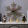 LED figure "Snowflake with beads" 50 cm, metal, 220 V, glow warm white
