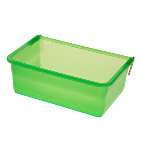 The feeder-shell is hung, 0.8 l, plastic, green