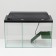 Aquarium is a terrarium with a lid and a bridge, 35 liters, 50 x 25 x 30 cm, black