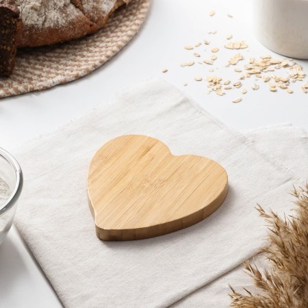 District for serving the share of Striata Heart, 13 × 12.5 × 1.3 cm, bamboo-2