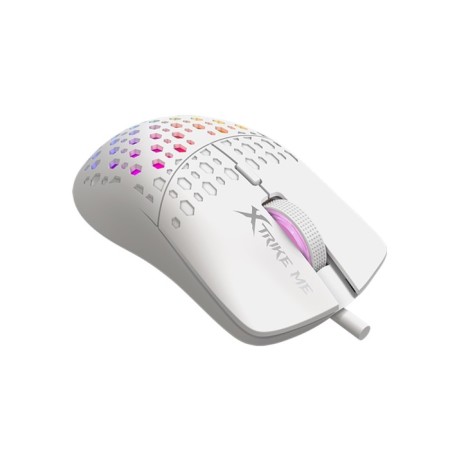 Mouse XTRIKE ME GM-209W, game, wired, backlight, 8000 dpi, USB, 1.5 m, white-1