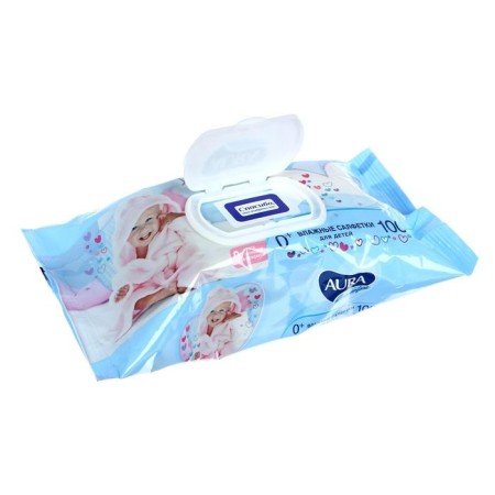 Wet Aura Ultra Comfort napkins, children's, hypoallergenic, 100 pcs.-1