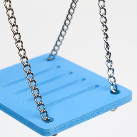 Swing for rodents on chains, 8.5 x 7 cm, foamed PVC, blue-2