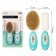 A set of combs with nylon bristles m & in, the color is turquoise