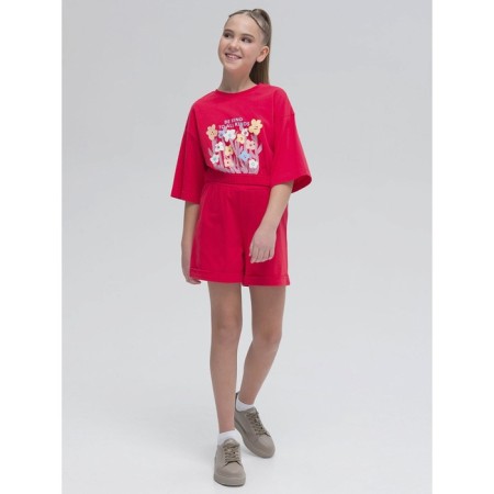 Jumper for girls, height 158 ​​cm, red color-3