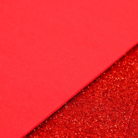 Foamiran glitter 4 Hobby 2 mm, central red, 20x30 cm-3