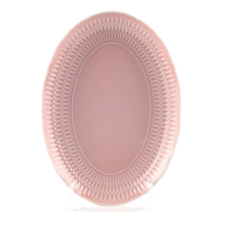 Oval Cmielow dish Sofia "Pink glaze", length 34 cm