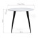 Wooden abylin table metal, white marble/black 90x90x76 cm