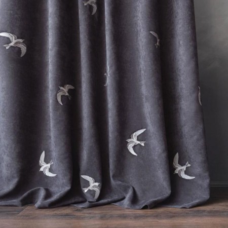 A set of curtains with Liberty selection, size 2x145x270 cm, dark gray color-1