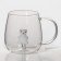 Glass mug with a figure at the bottom "Seren. Bear ", 350 ml