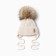 Children's hat with insulation, rr 35-40, milk color