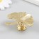Pen for the casket metal "sheet fan" gold 5x5.4 cm
