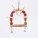 A toy for birds with a bell and mineral stone, 15 x 10 cm