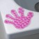 Mini - children's rug in the bath "Hand", 13 × 11 cm, color mix