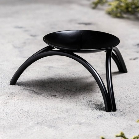 Summary Metal for 1 candle "Olympus", 4x11 cm, black-1