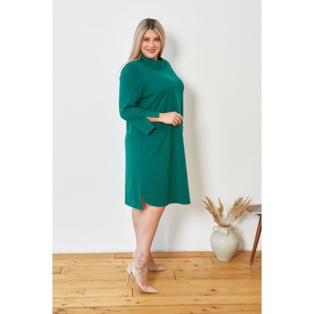 Female dress, size 54, green color-2