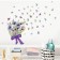 Sticker Plastic Interior color "Bouquet of wildflowers with butterflies" 30x90 cm