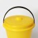 A bucket with a lid "Light", 10 l, yellow color