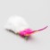 Natural fur mouse, 7.5 cm, white