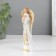 Souvenir Polystone "Girl with a golden wreath" White 2.7x6.5x14.7 cm