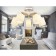 Suspended chandelier Ambrella Light, Traditional, TR9518, 5HE27, white color, gold