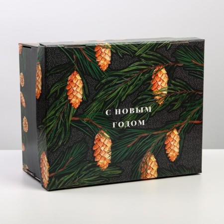 Folding box "cones", 31.2 x 25.6 x 16.1 cm, New Year-2
