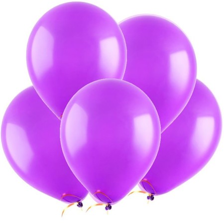 Latex ball 12 ", pastel, set 100 pcs., Lilac color