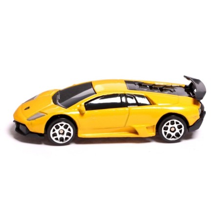 Metal machine Lamborghini Murcielago LP 670-4 SV, 1:64, yellow color-1