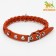 Collar leather weaved, 1.2 x 36 cm, Osh 20-30 cm, red