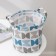 Basket for storage with handles of the share "sand", 21 × 21 × 20 cm, blue color