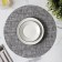 Serving napkin on the table “DI”, d = 38 cm, dark gray color