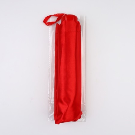 Mechanical “monoton” umbrella, satin, 4 additions, 8 spokes, r = 49 cm, red color-10