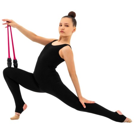 Bulavs for rhythmic gymnastics inserted Grace Dance, 41 cm, black/pink color-4