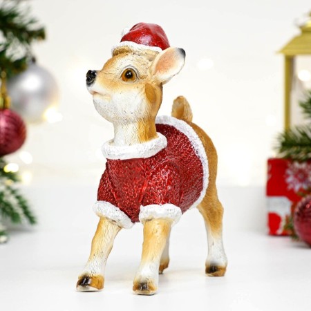 Figure "New Year's Deer in a hat" 15cm-2