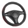 Cartage steering, genuine leather, size 38 cm, black and red